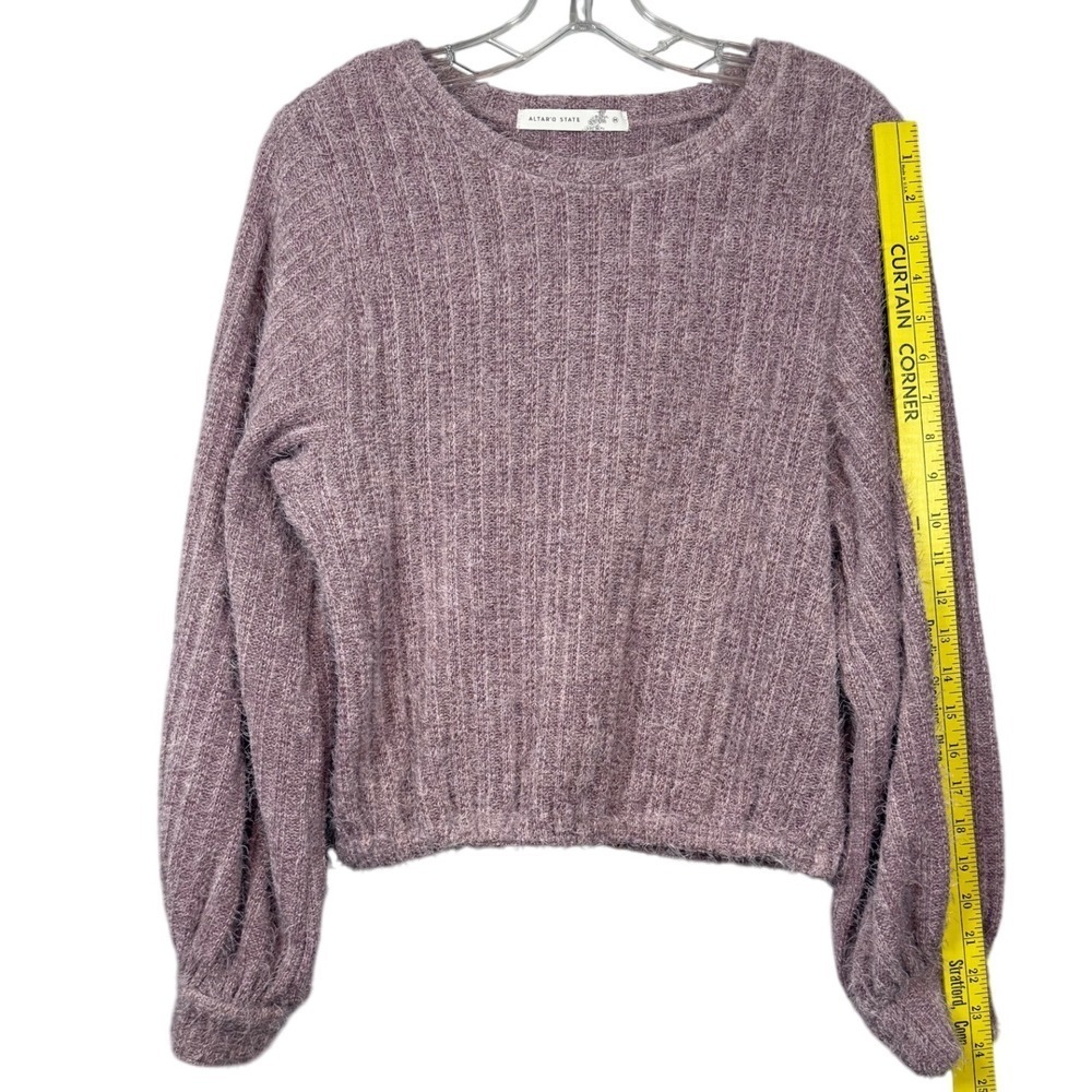 Altar'd State Elm Eyelash Sweater, Elderberry, Size Medium - Picture 6 of 9